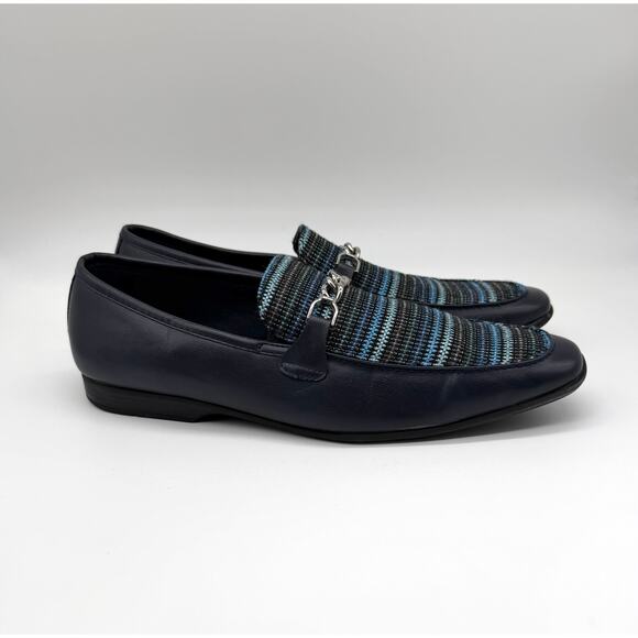 Giorgio Brutini Blue Men\'s Loafers Memory Foam Woven Chain Shoes Size 9M main image 5